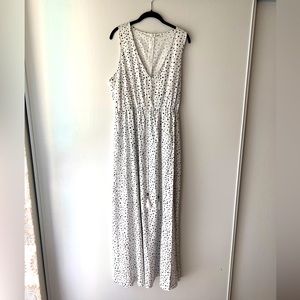 Pattern Maxi Dress with Beaded Tassels